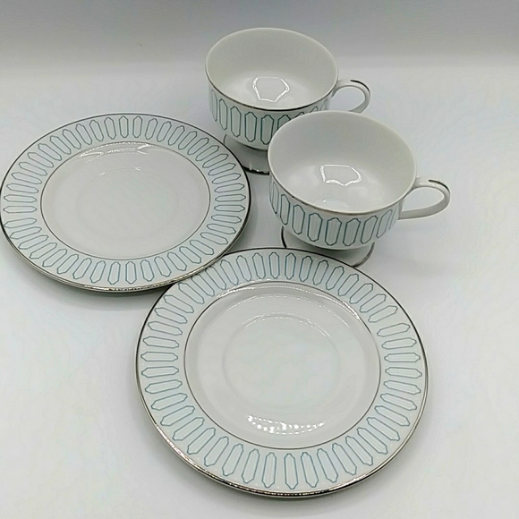 2 Sets Jackson International Cups & Saucers. MCM. - Picture 2 of 8